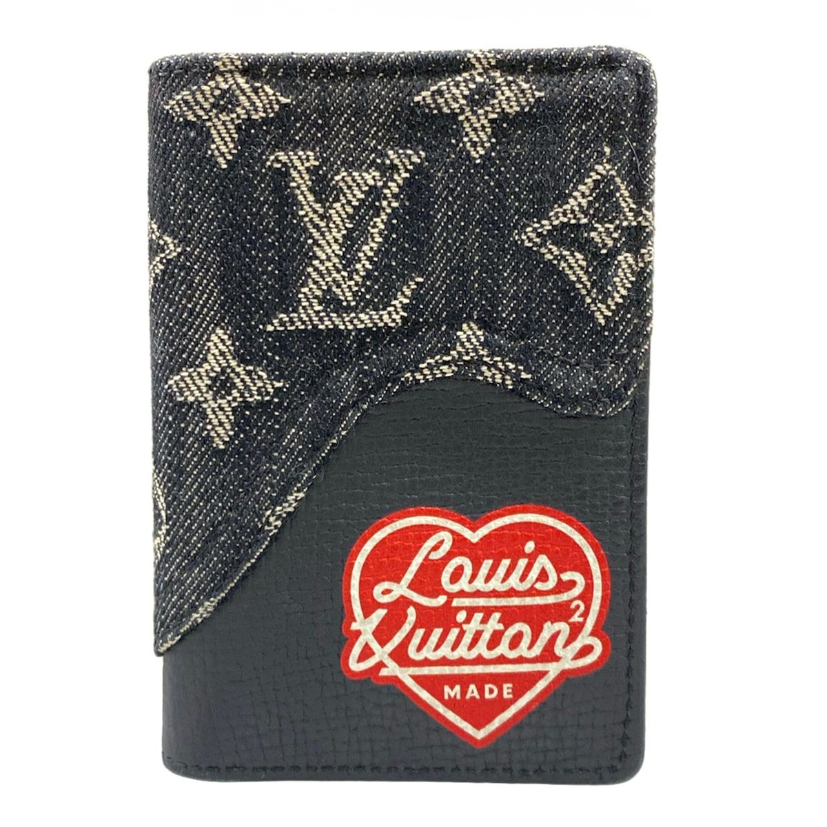 Louis Vuitton Card Case LV 2 Organizer de Poche Noir Leather Cowhide