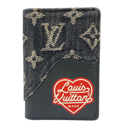 Louis Vuitton Card Case LV 2 Organizer de Poche Noir Leather Cowhide