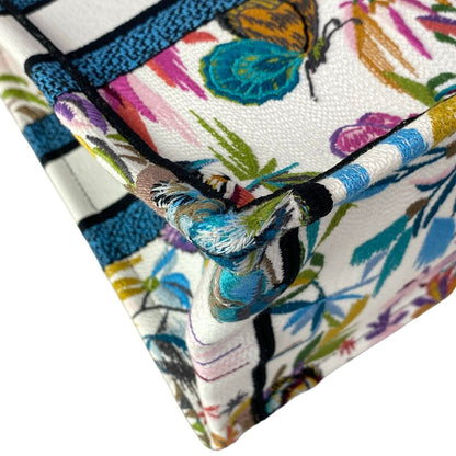 Dior Tote Book Vintage Small White Blue Multi — view 8