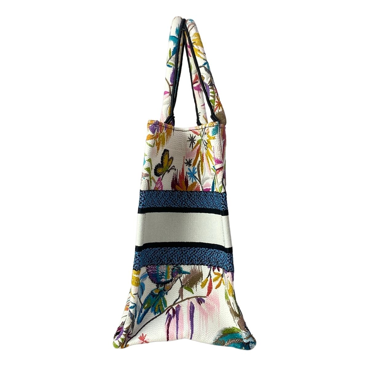 Dior Tote Book Vintage Small White Blue Multi — view 4