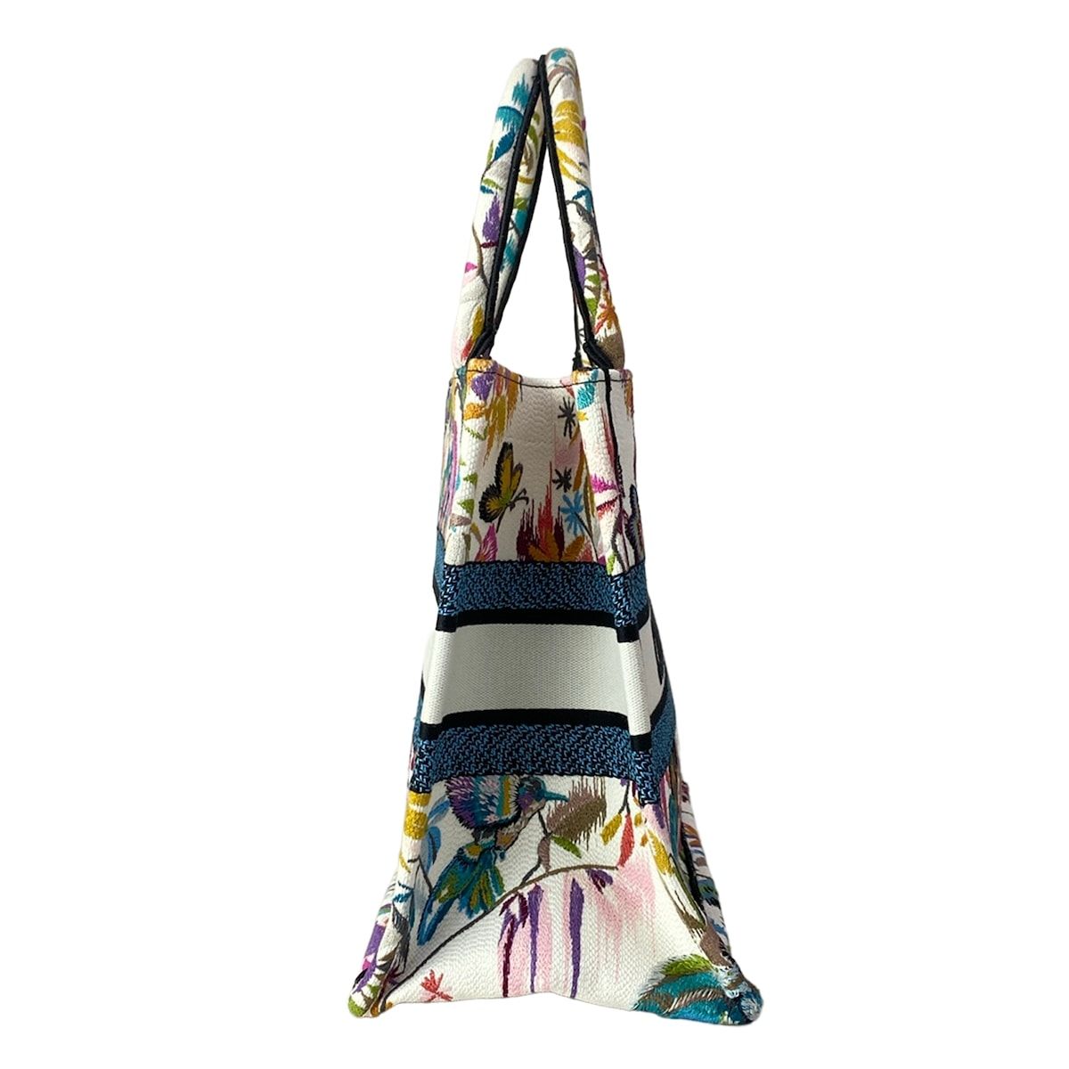 Dior Tote Book Vintage Small White Blue Multi — view 2