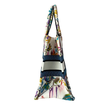Dior Tote Book Vintage Small White Blue Multi — view 2
