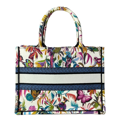 Dior Tote Book Vintage Small White Blue Multi — view 3