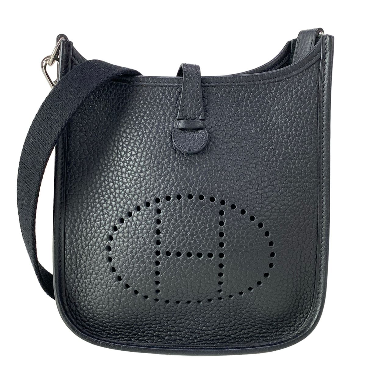 Hermes Shoulder Bag Evelyne TPM Amazon Black Silver