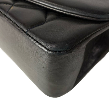 Chanel Shoulder Bag Diana Flap Quilted Black Chain Gold Lambskin — view 7