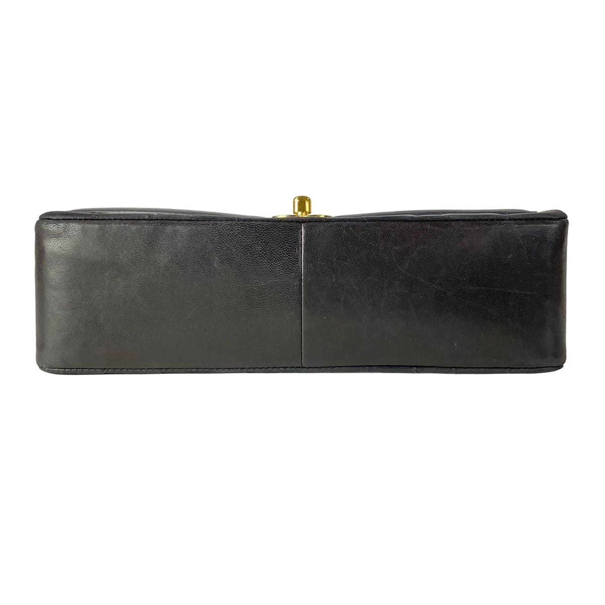 Chanel Shoulder Bag Diana Flap Quilted Black Chain Gold Lambskin — view 5