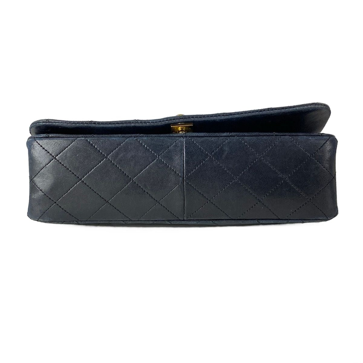 Chanel Shoulder Bag Single Flap Quilted Black Chain Gold Lambskin — view 5