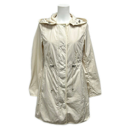Moncler Coat 0 XS Anthemis Ivory Long Sleeve Zip Up Hood Removable Spring Autumn