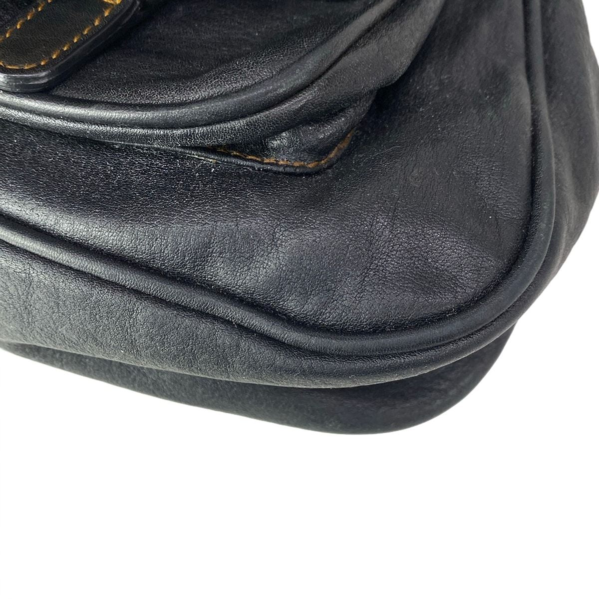 Dior Shoulder Bag Gaucho Black Light Brown Leather — view 7