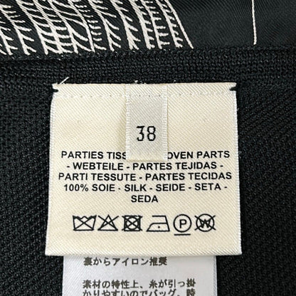 Hermes Dress 38 M Black White Short Sleeve Zouaves Et Dragons Finesse Neck Knee — view 5