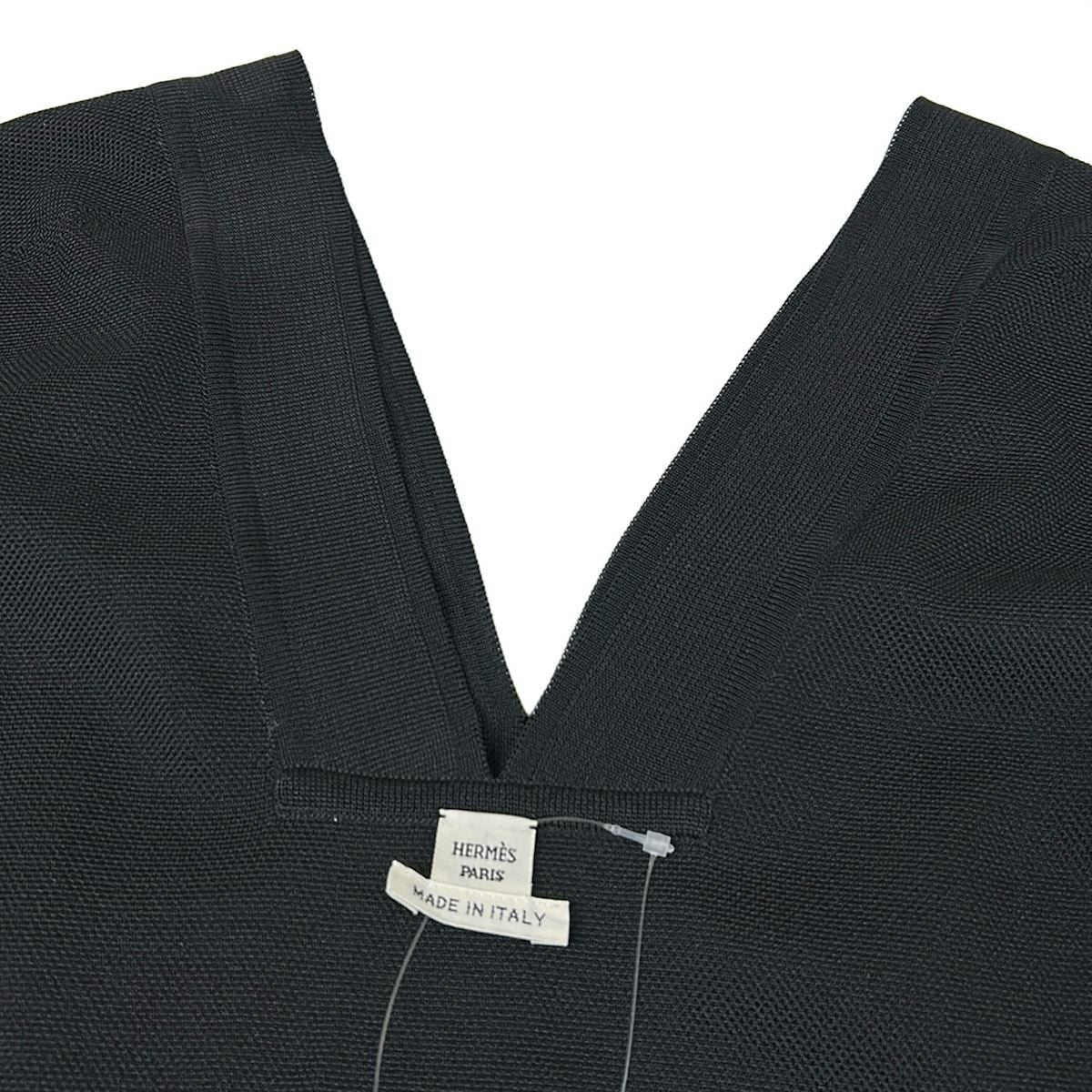 Hermes Dress 38 M Black White Short Sleeve Zouaves Et Dragons Finesse Neck Knee — view 6