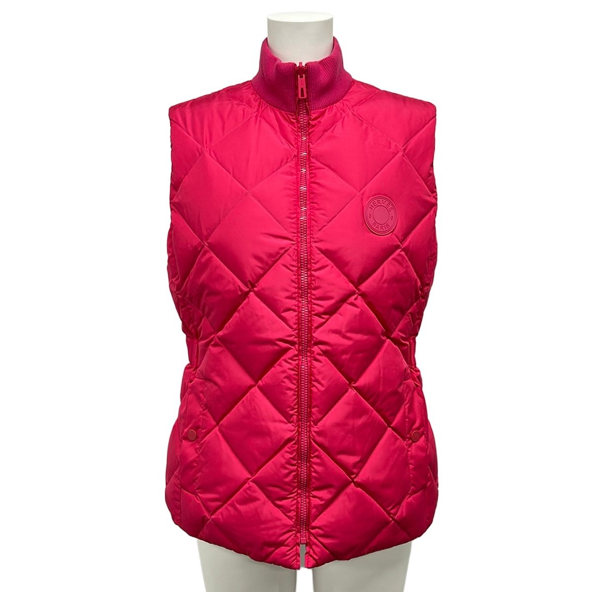 Hermes Down Jacket Vest 40 M Pink Yellow Multi la Promenade du Matin Reversible — view 3