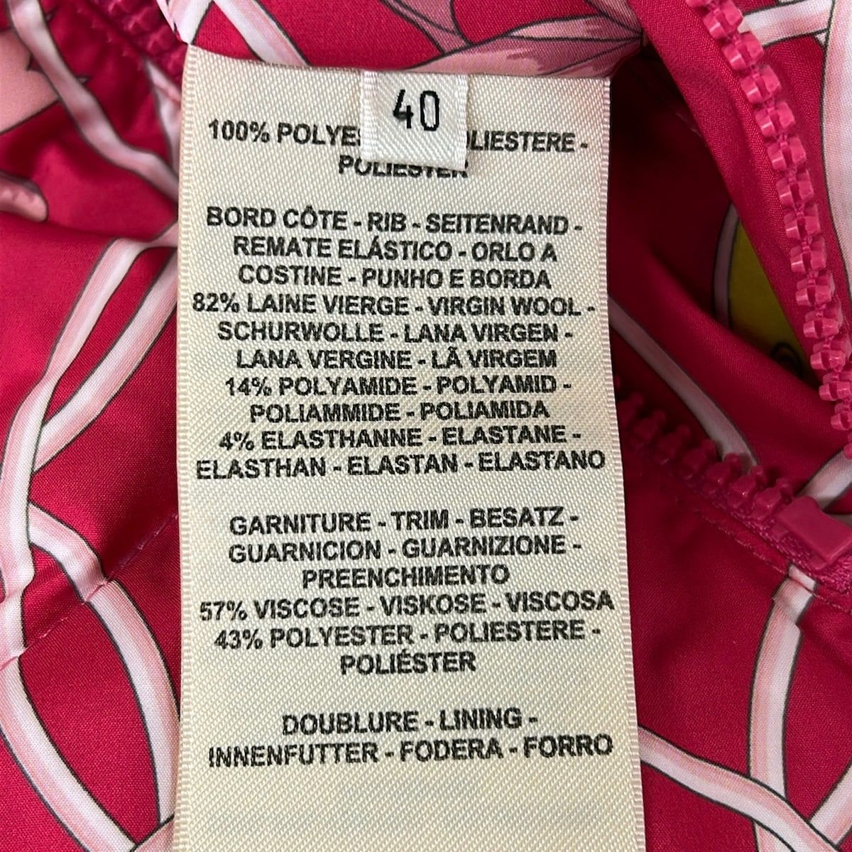 Hermes Down Jacket Vest 40 M Pink Yellow Multi la Promenade du Matin Reversible — view 8