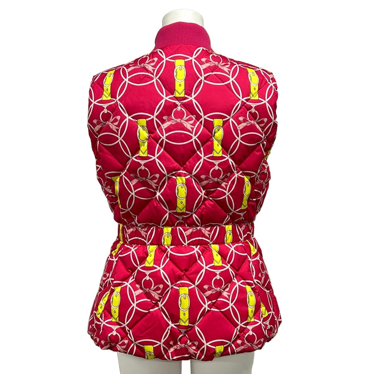 Hermes Down Jacket Vest 40 M Pink Yellow Multi la Promenade du Matin Reversible — view 2