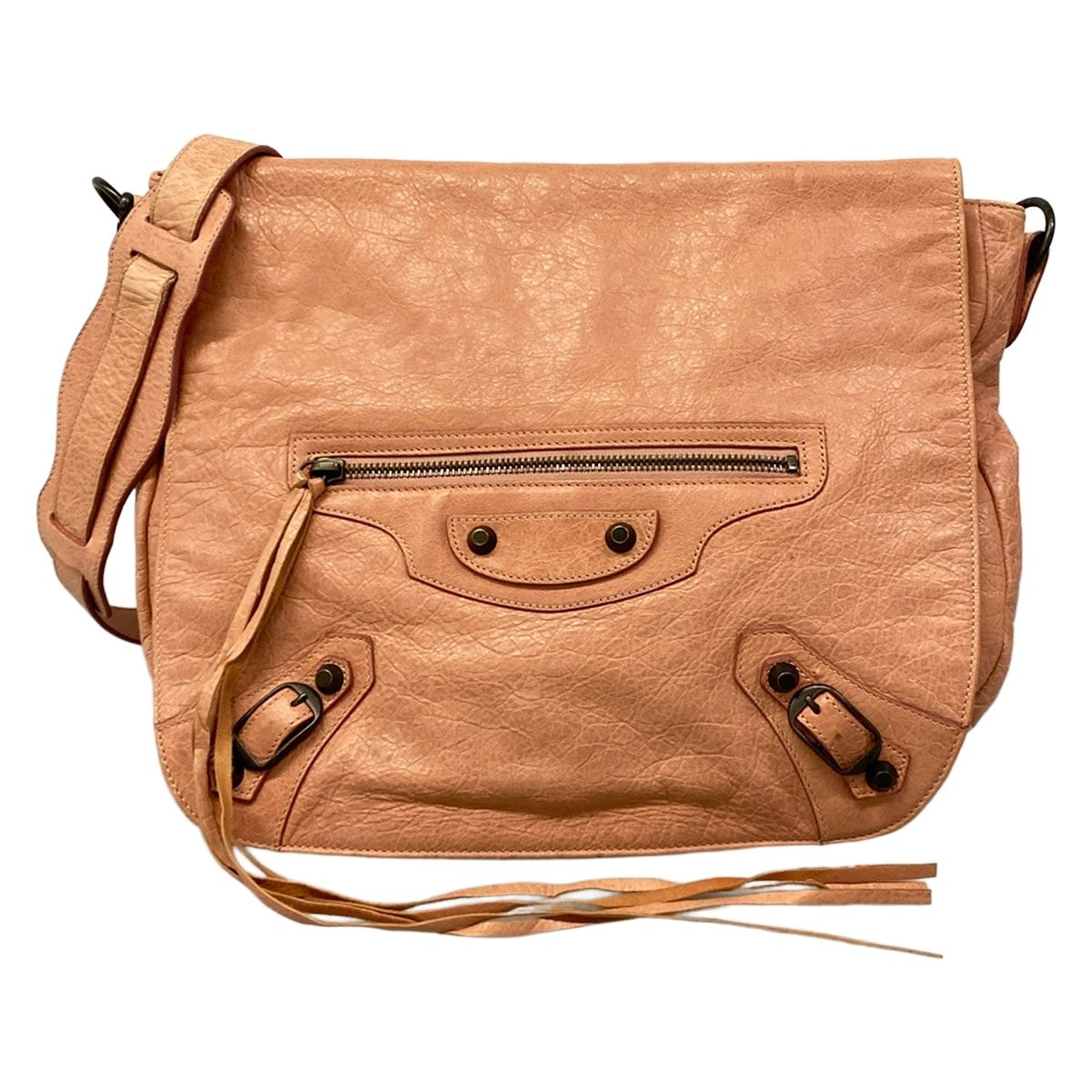 Balenciaga Shoulder Bag the Volk Pink Removable Strap Leather