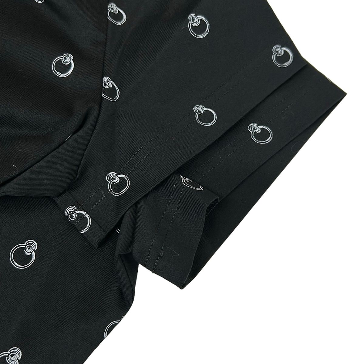 Hermes Short Sleeve T-Shirt 40 M Black White Crew Neck Anno Finesse Cotton — view 6