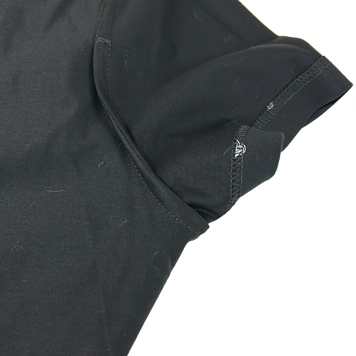Hermes Short Sleeve T-Shirt 40 M Black White Crew Neck Anno Finesse Cotton — view 9