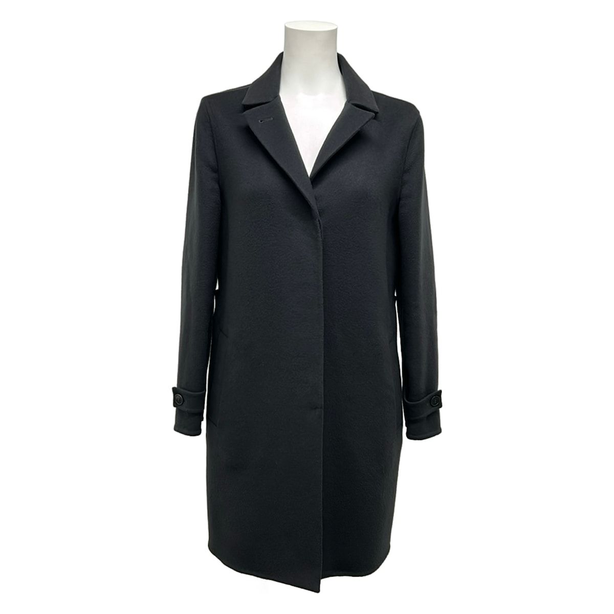 Loro Piana Coat 38 S Dark Gray Long Sleeve Autumn Winter Cashmere
