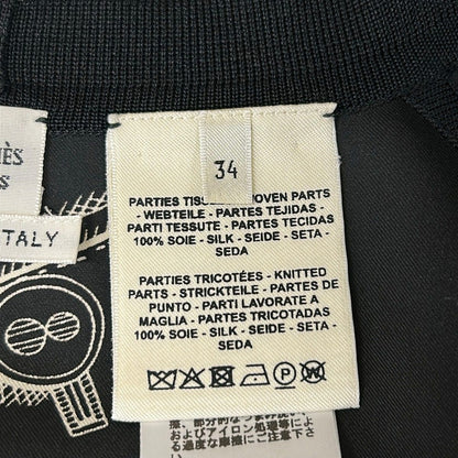 Hermes Cardigan 34 S Black White Short Sleeve Zouaves Et Dragons Finesse Long — view 5