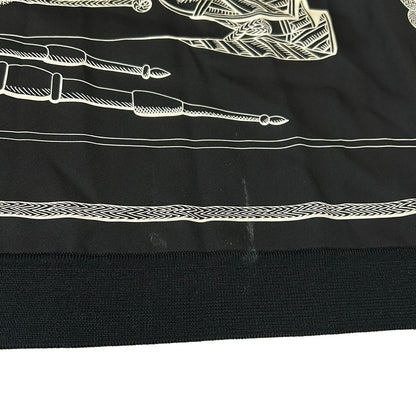 Hermes Cardigan 34 S Black White Short Sleeve Zouaves Et Dragons Finesse Long — view 8