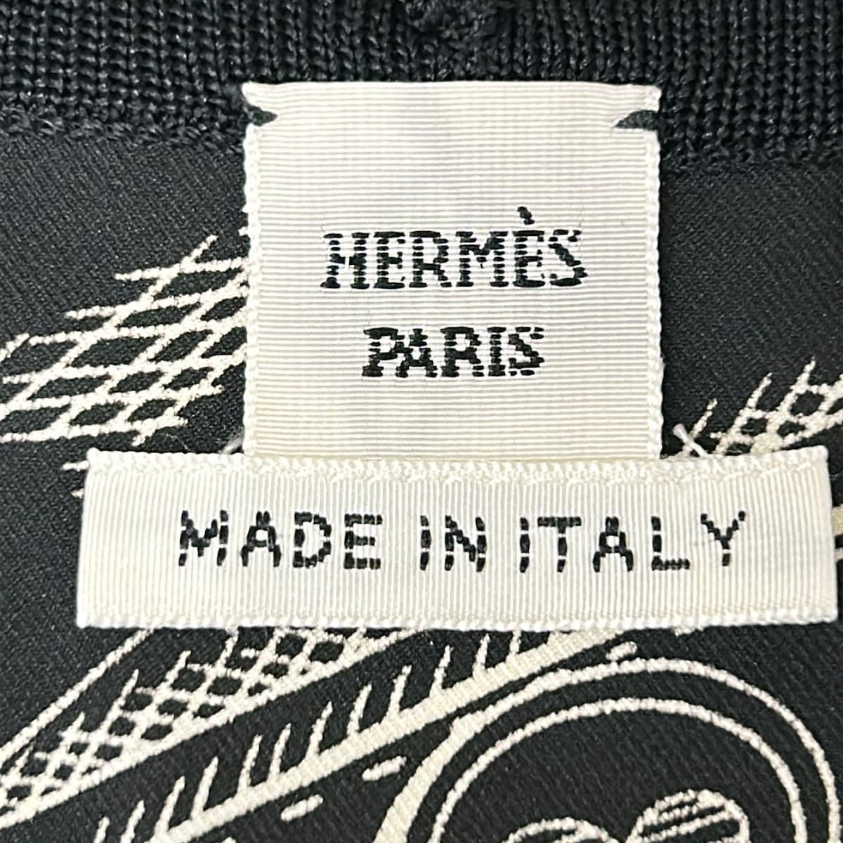 Hermes Cardigan 34 S Black White Short Sleeve Zouaves Et Dragons Finesse Long — view 3