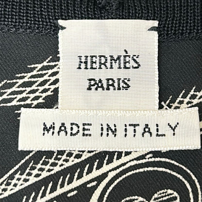 Hermes Cardigan 34 S Black White Short Sleeve Zouaves Et Dragons Finesse Long — view 3