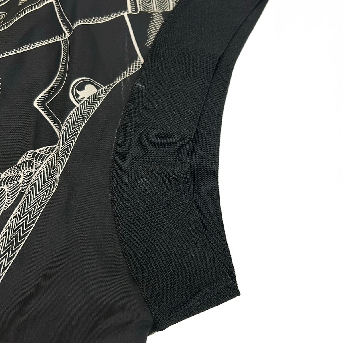 Hermes Cardigan 34 S Black White Short Sleeve Zouaves Et Dragons Finesse Long — view 7