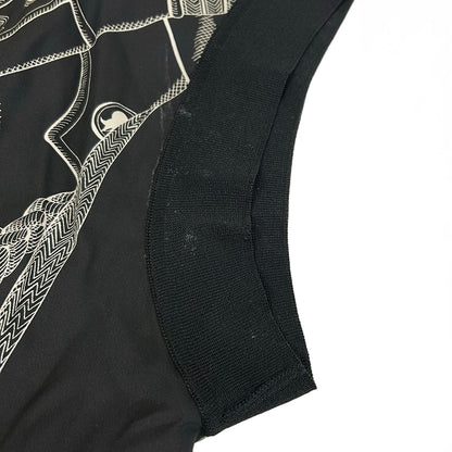 Hermes Cardigan 34 S Black White Short Sleeve Zouaves Et Dragons Finesse Long — view 7