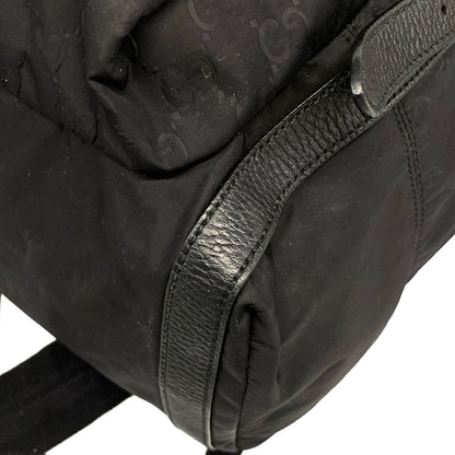 Gucci Backpack GG Pattern Black Leather — view 6