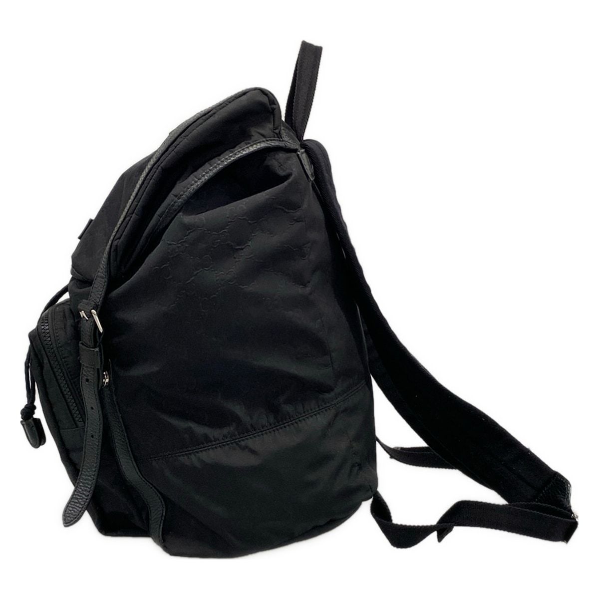 Gucci Backpack GG Pattern Black Leather — view 4