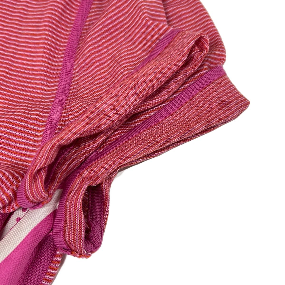 Hermes Short Sleeve Top 36 S Pink White Red Crew Neck Candy Libris Bandana Wool — view 7
