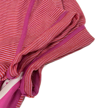 Hermes Short Sleeve Top 36 S Pink White Red Crew Neck Candy Libris Bandana Wool — view 7