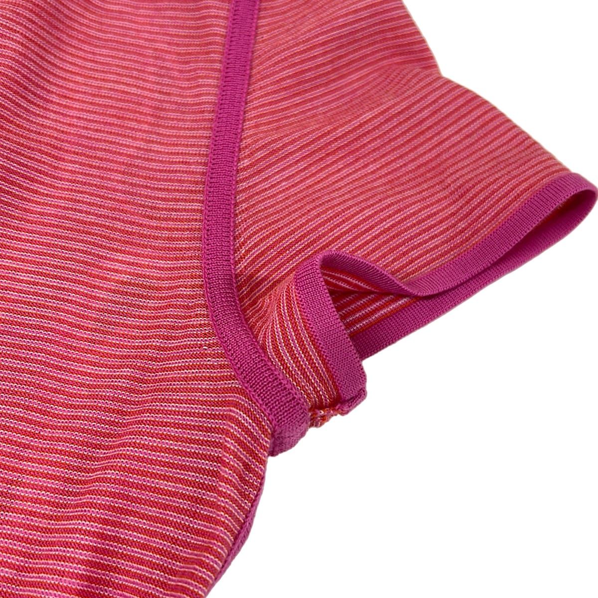 Hermes Short Sleeve Top 36 S Pink White Red Crew Neck Candy Libris Bandana Wool — view 9