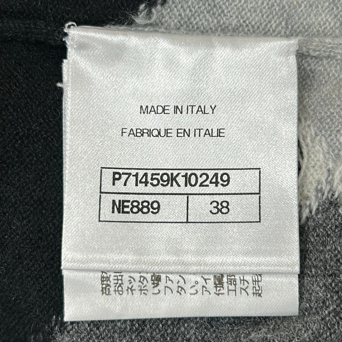 Chanel Long Sleeve Sweater 38 M Black Gray White Cashmere CC Logo — view 4