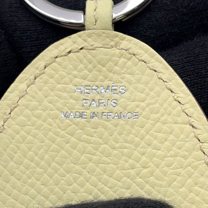 Hermes Key Holder Pulp Jaune Poussin Silver Epsom — view 6