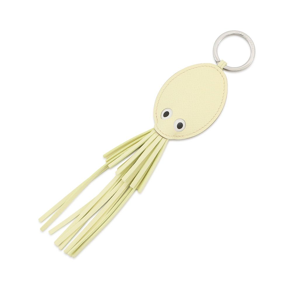 Hermes Key Holder Pulp Jaune Poussin Silver Epsom