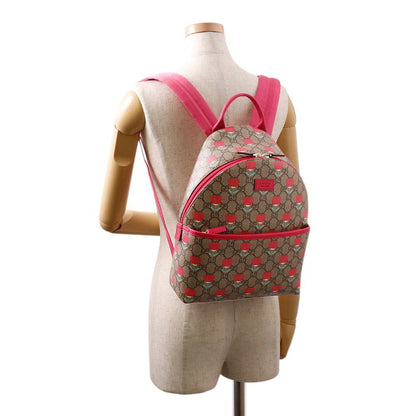 Gucci Backpack Flower Print Children's GG Supreme Leather Kids Kim Seung Young — view 4