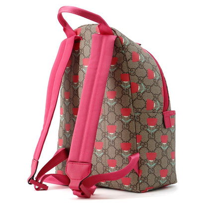 Gucci Backpack Flower Print Children's GG Supreme Leather Kids Kim Seung Young — view 2