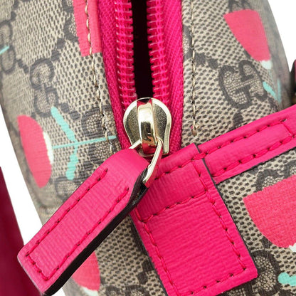 Gucci Backpack Flower Print Children's GG Supreme Leather Kids Kim Seung Young — view 9