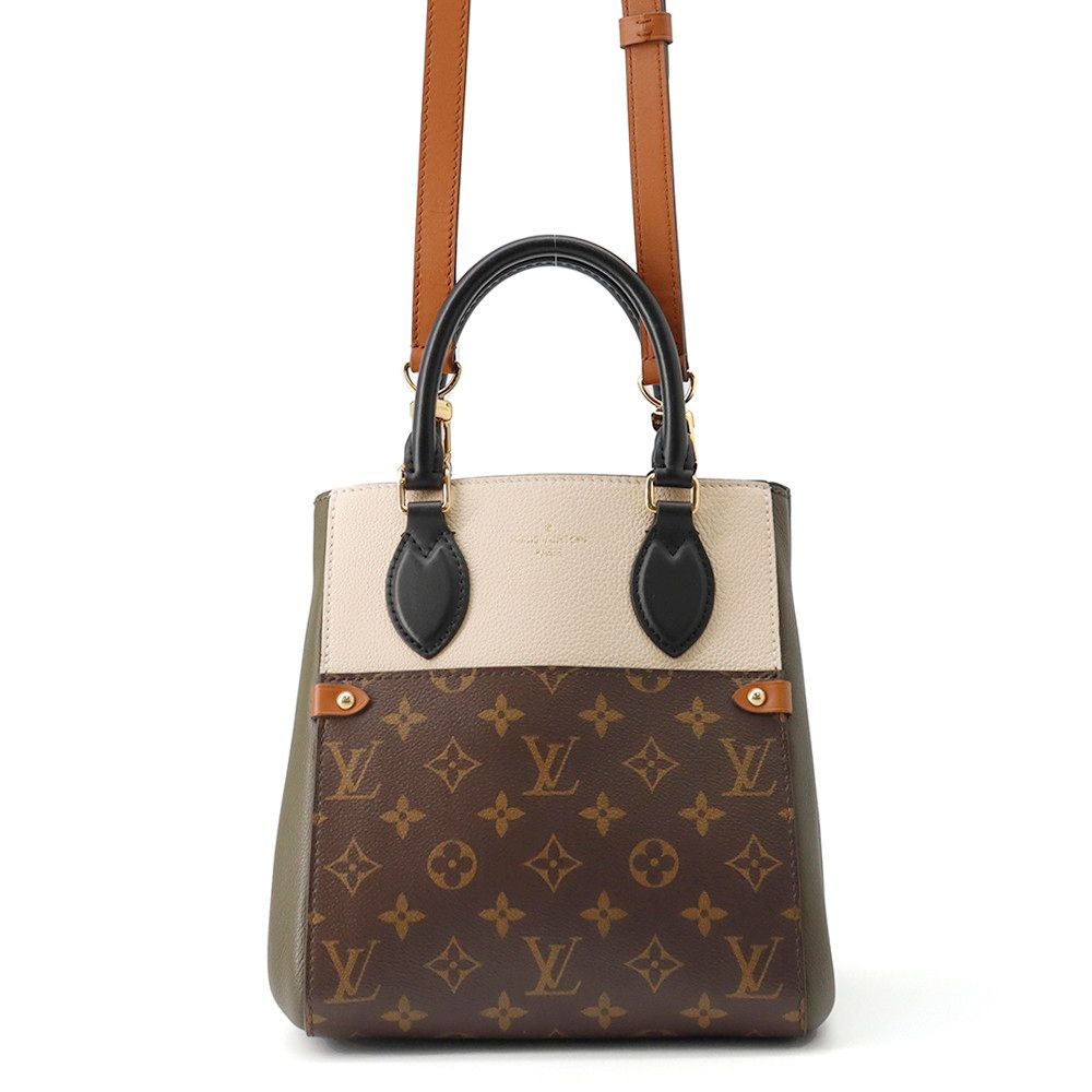 Louis Vuitton Handbag Monogram Leather Fold Tote PM 2-Way