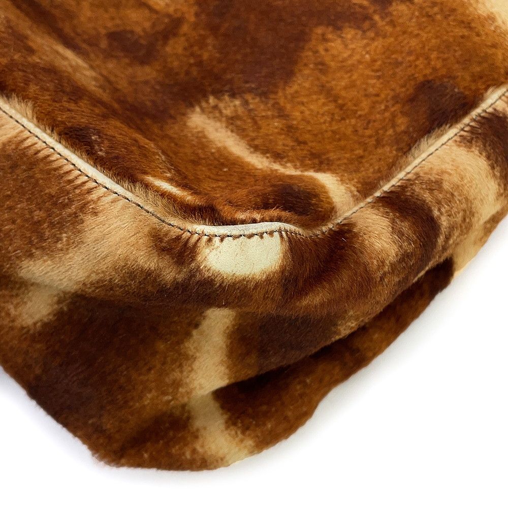 Fendi Mamma Bucket Calf Hair Leather Shoulder Bag Pony — view 7