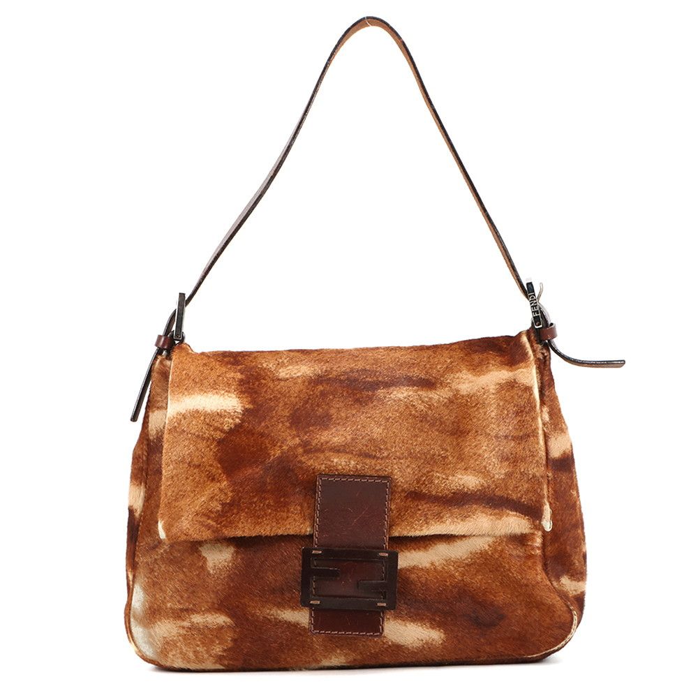 Fendi Mamma Bucket Calf Hair Leather Shoulder Bag Pony