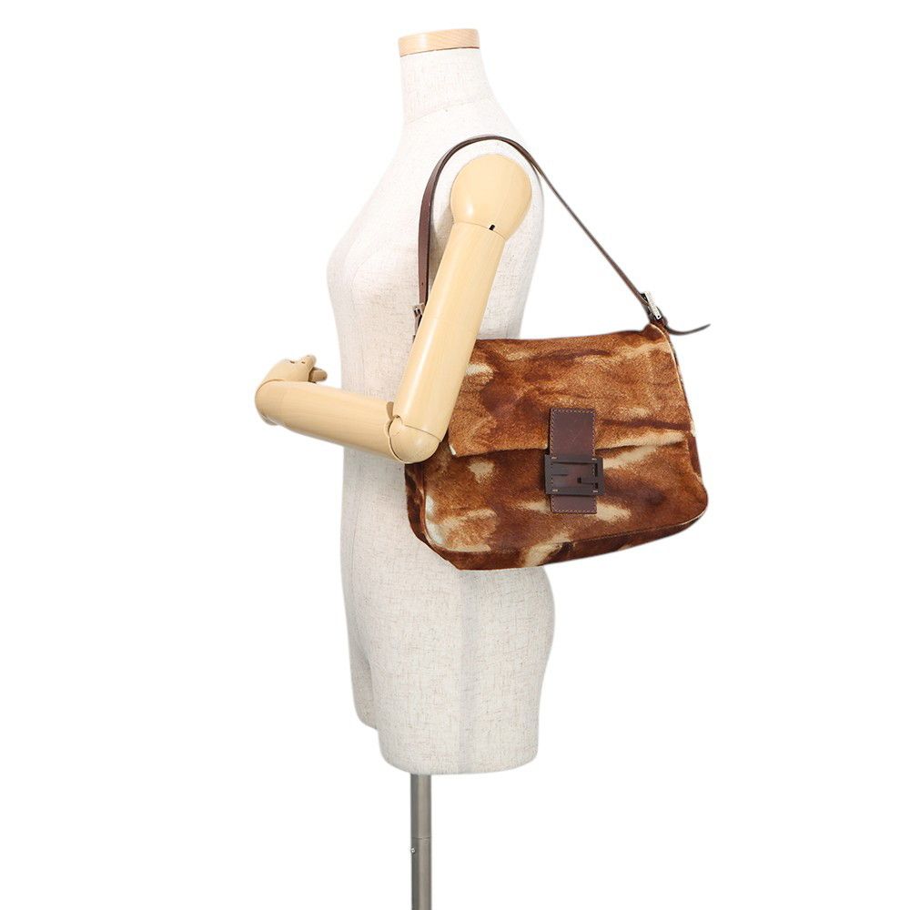 Fendi Mamma Bucket Calf Hair Leather Shoulder Bag Pony — view 4