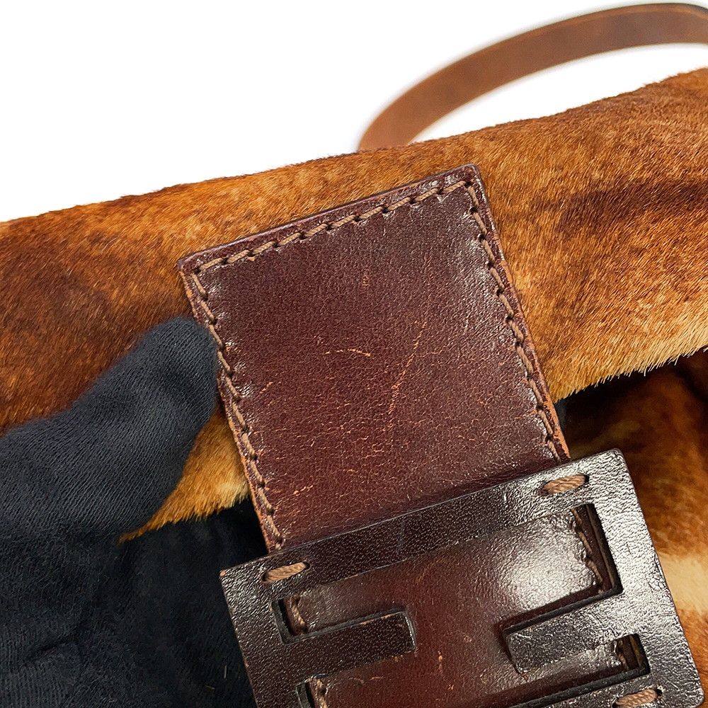 Fendi Mamma Bucket Calf Hair Leather Shoulder Bag Pony — view 8