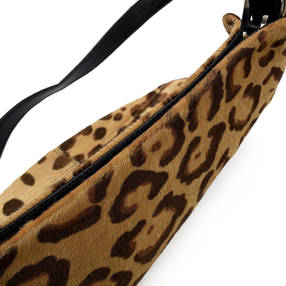 Fendi Shoulder Bag FF Leopard Calf Hair Leather — view 9