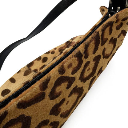 Fendi Shoulder Bag FF Leopard Calf Hair Leather — view 9