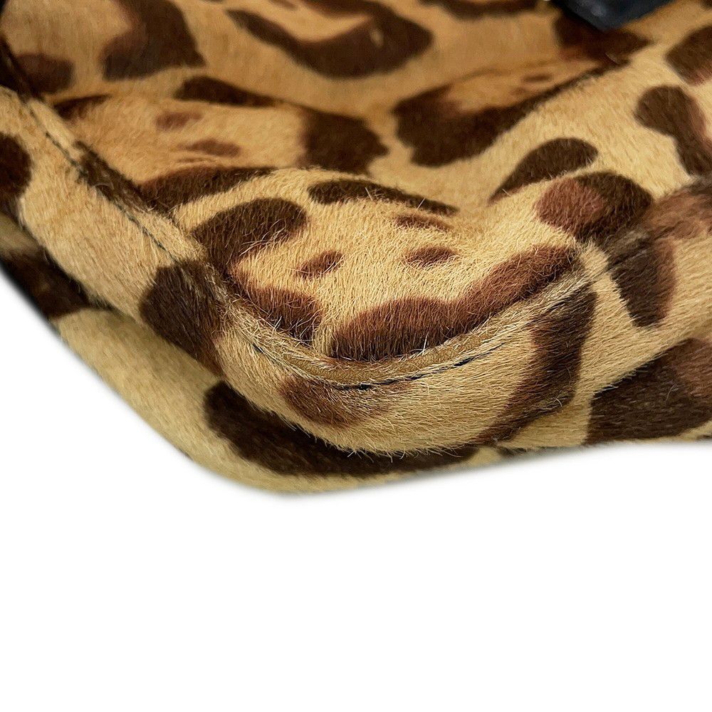 Fendi Shoulder Bag FF Leopard Calf Hair Leather — view 6