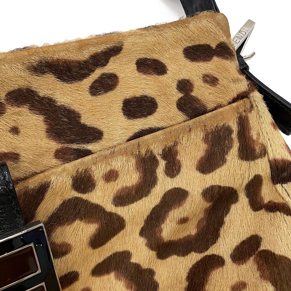 Fendi Shoulder Bag FF Leopard Calf Hair Leather — view 7