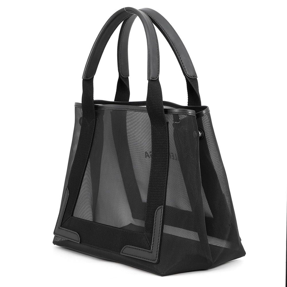 Balenciaga Tote Navy Cabas S Mesh Small Black — view 2
