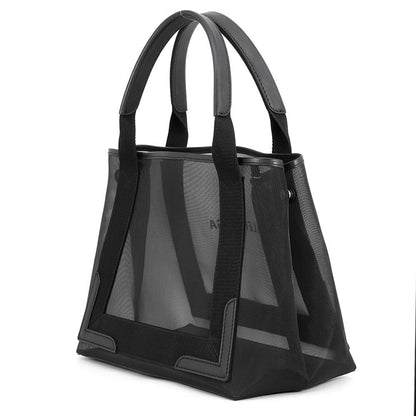 Balenciaga Tote Navy Cabas S Mesh Small Black — view 2